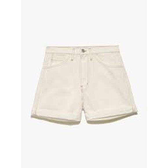 Frame High Rise Cuffed Shorts Ecru Style #HRCS728 Size 27 - Picture 9 of 10